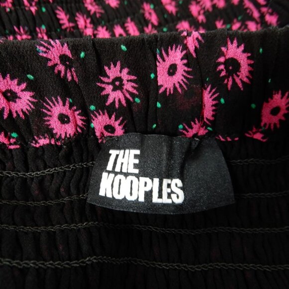 The Kooples Ditsy Floral Smocked Mini SKIRT Size 1 US S Pull on Stretch NEW $165 - Picture 8 of 11